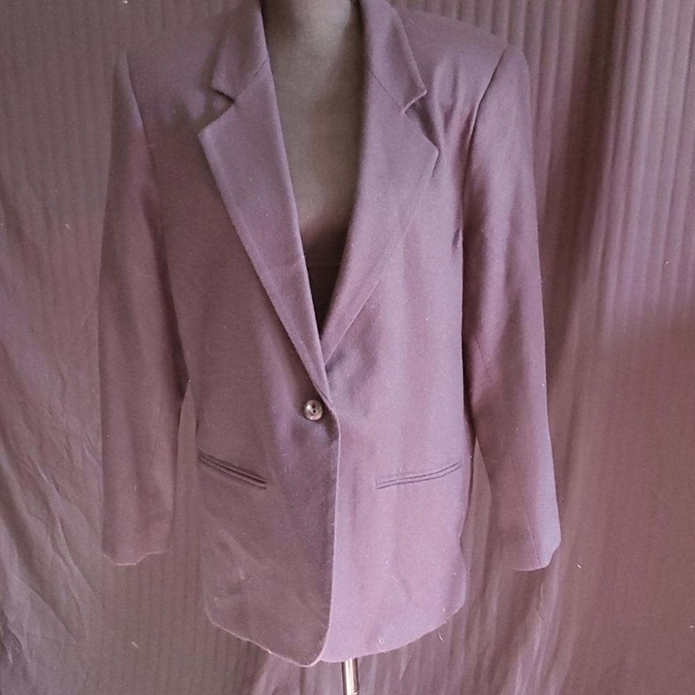 RADCLIFFE by Sag Harbor Navy Wool Blazer Size 14